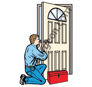 Door Surgeon door repair technician repairing door handle Cochrane.